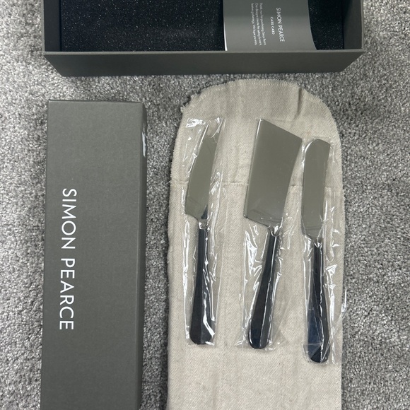 NWT Simon Pearce Woodbury Cheese Knife Set — Black - Picture 3 of 5